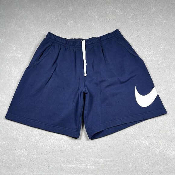 Nike Sportswear Club Mens Shorts Size 2XL Blue Athleisure Pockets Drawstring - Picture 1 of 11